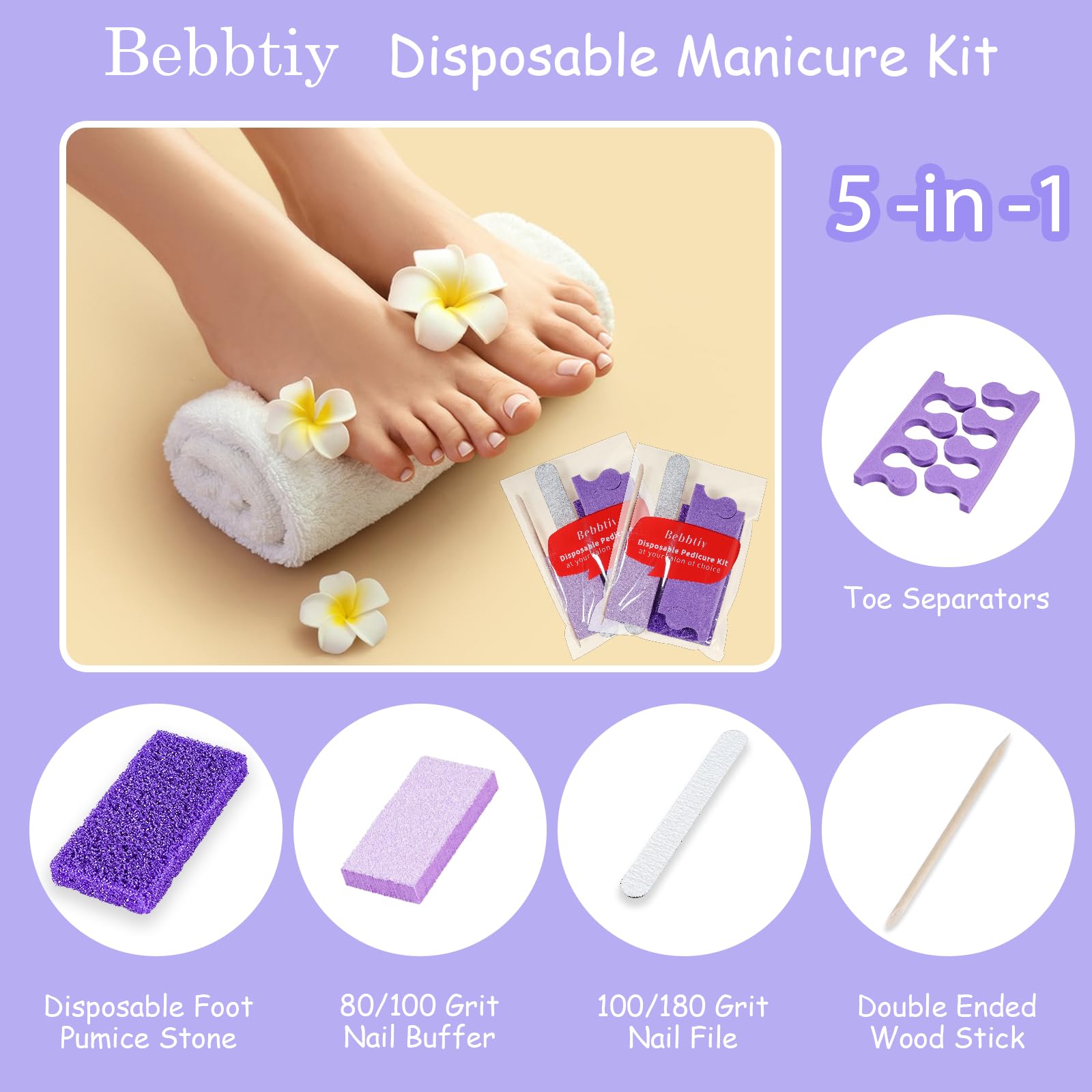 Bebbtiy detailed view of 80/100 grit file and buffer for effective shaping benefit