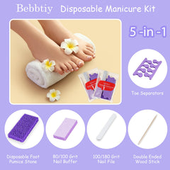 Bebbtiy detailed view of 80/100 grit file and buffer for effective shaping benefit