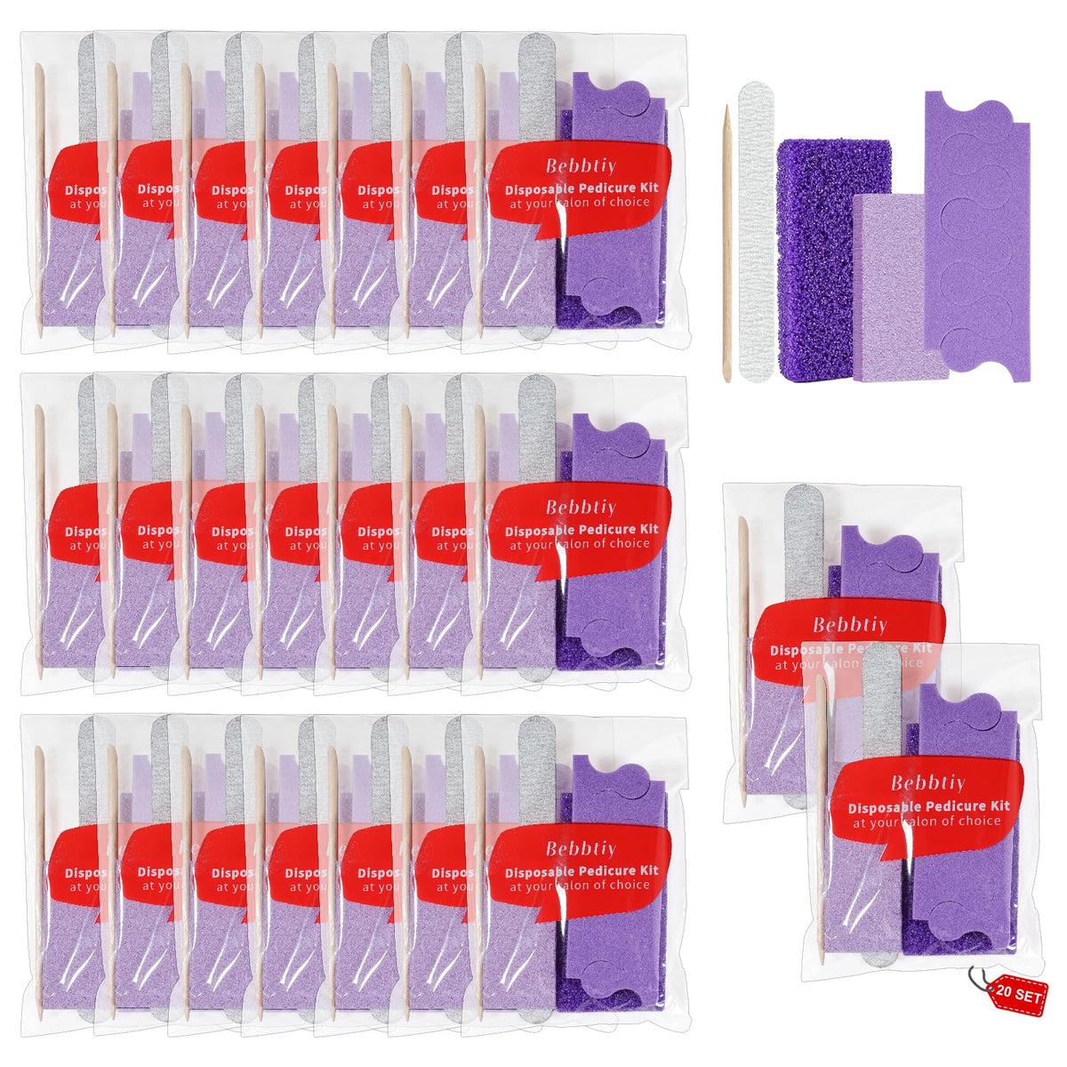 Bebbtiy front packaging showing 20-count kit and sealed hygiene benefit