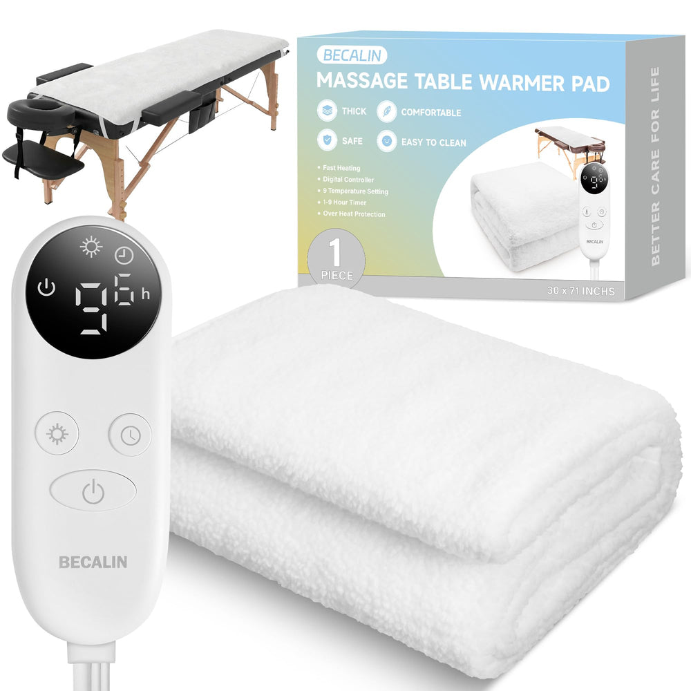 BECALIN front view of full-size table warmer showing even coverage and comfort