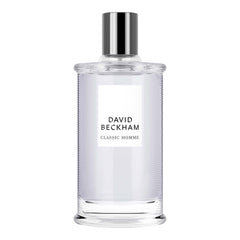 Beckham Classic Homme front bottle view showing elegant design and brand appeal