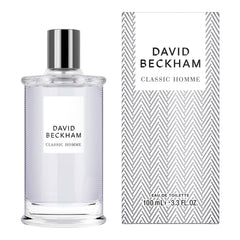 Beckham Classic Homme boxed packaging side showing product details and protection