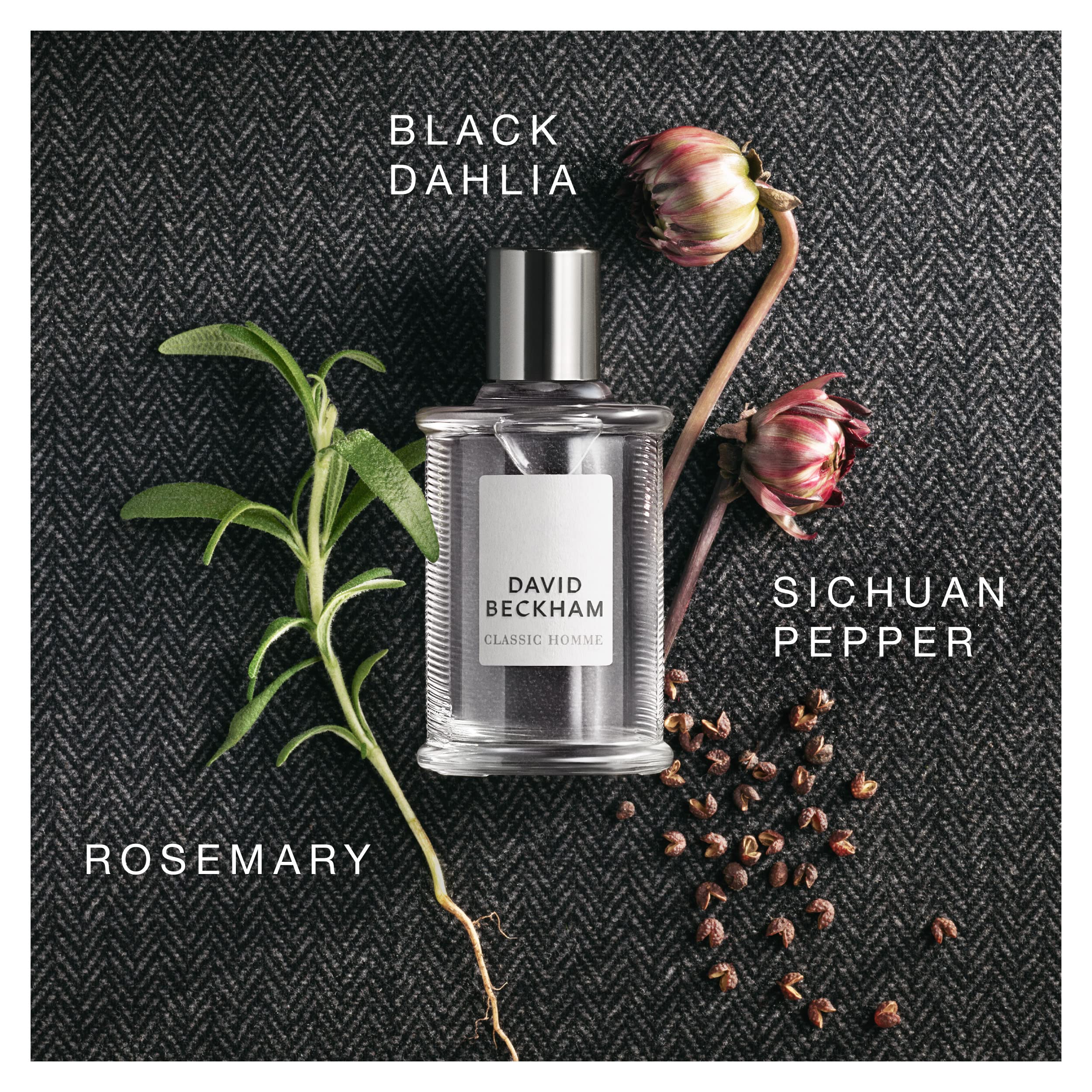 Beckham Classic Homme spray nozzle closeup demonstrating fine mist application