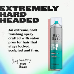 Bed Head side label detail highlighting ingredients and usage directions