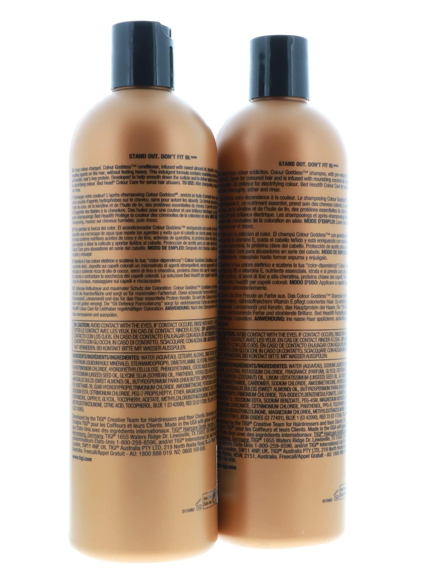 Bed Head ingredients close-up with oils and keratin showing nourishing benefit