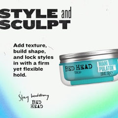 Bed Head Manipulator open jar showing putty texture and styling readiness