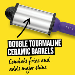 Bed Head Surf’s Up Waver close-up of double tourmaline ceramic barrels for smooth shine