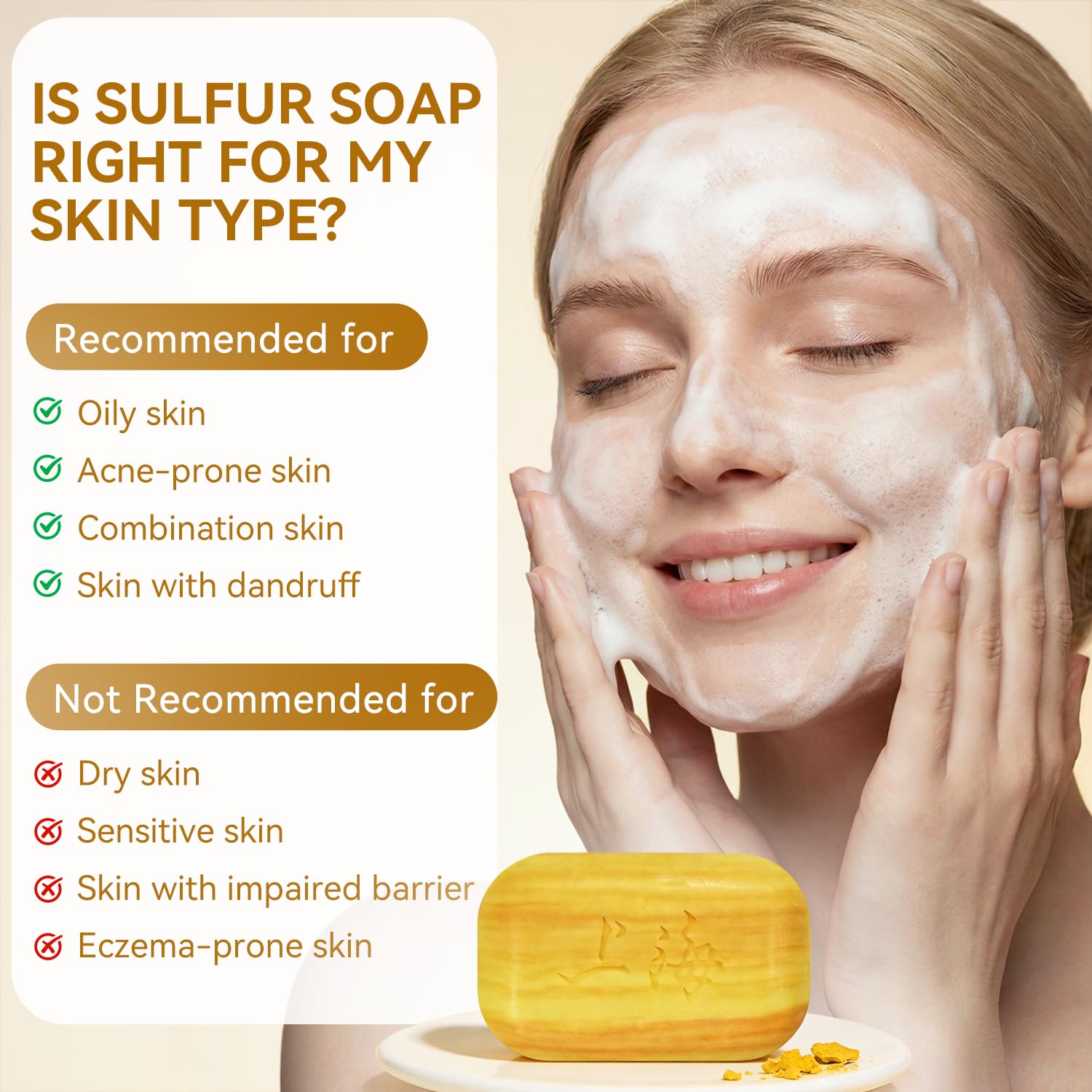 Bee & Flower creating lather in hand demonstrating deep cleansing benefit