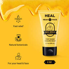 Bee Bald HEAL applied from hand to scalp offering instant relief