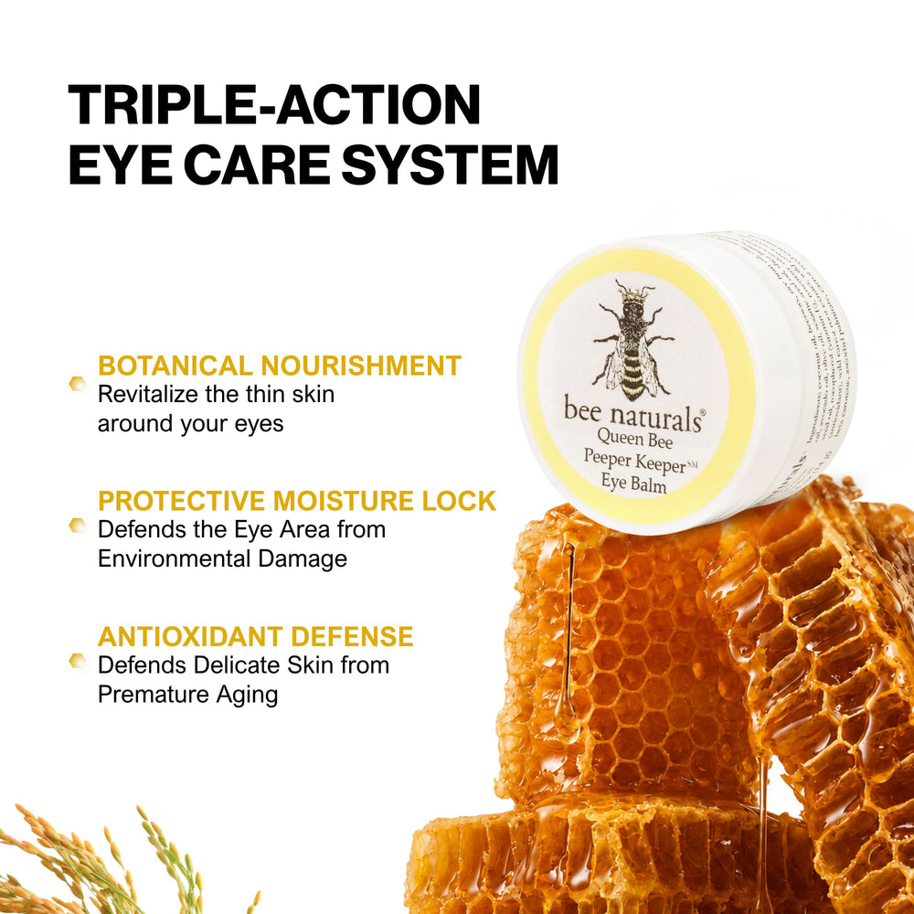 Bee Naturals balm applied to hand demonstrating lightweight spreadability