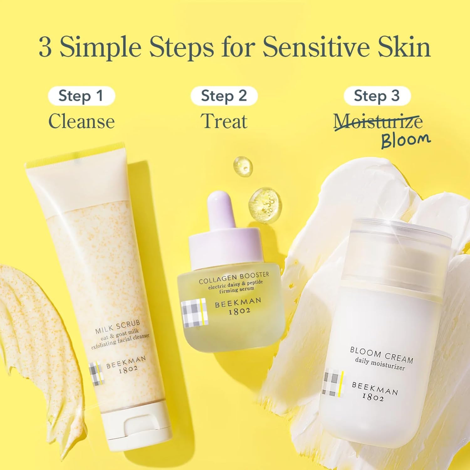 Beekman 1802 jar inside travel pouch, demonstrates convenience for on-the-go skincare