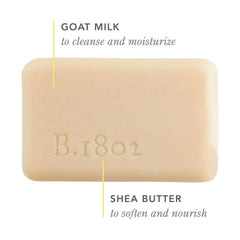 Beekman 1802 side profile of soap displays dense triple-milled edge for durability