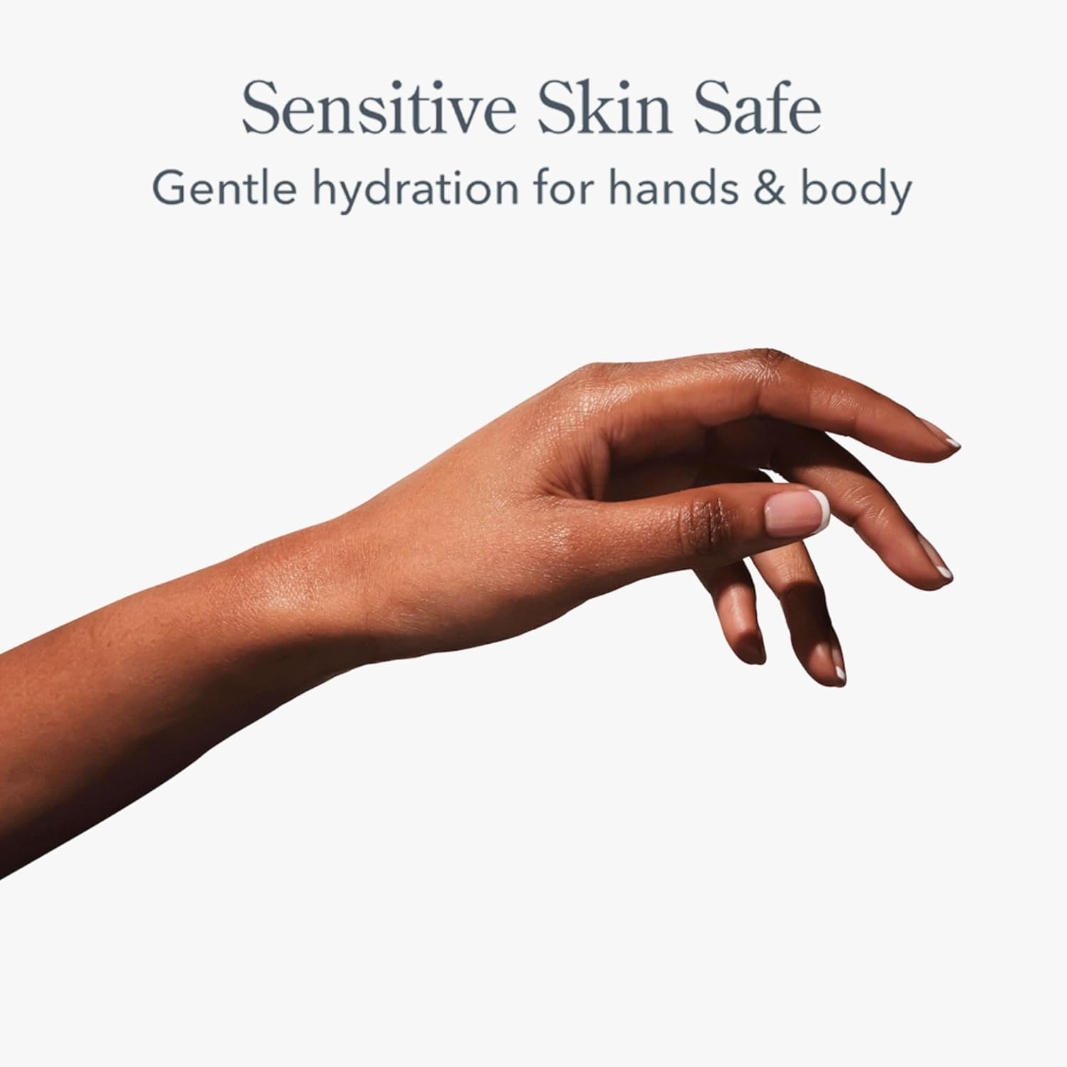 Beekman 1802 pump close-up delivering controlled lotion and reducing product waste