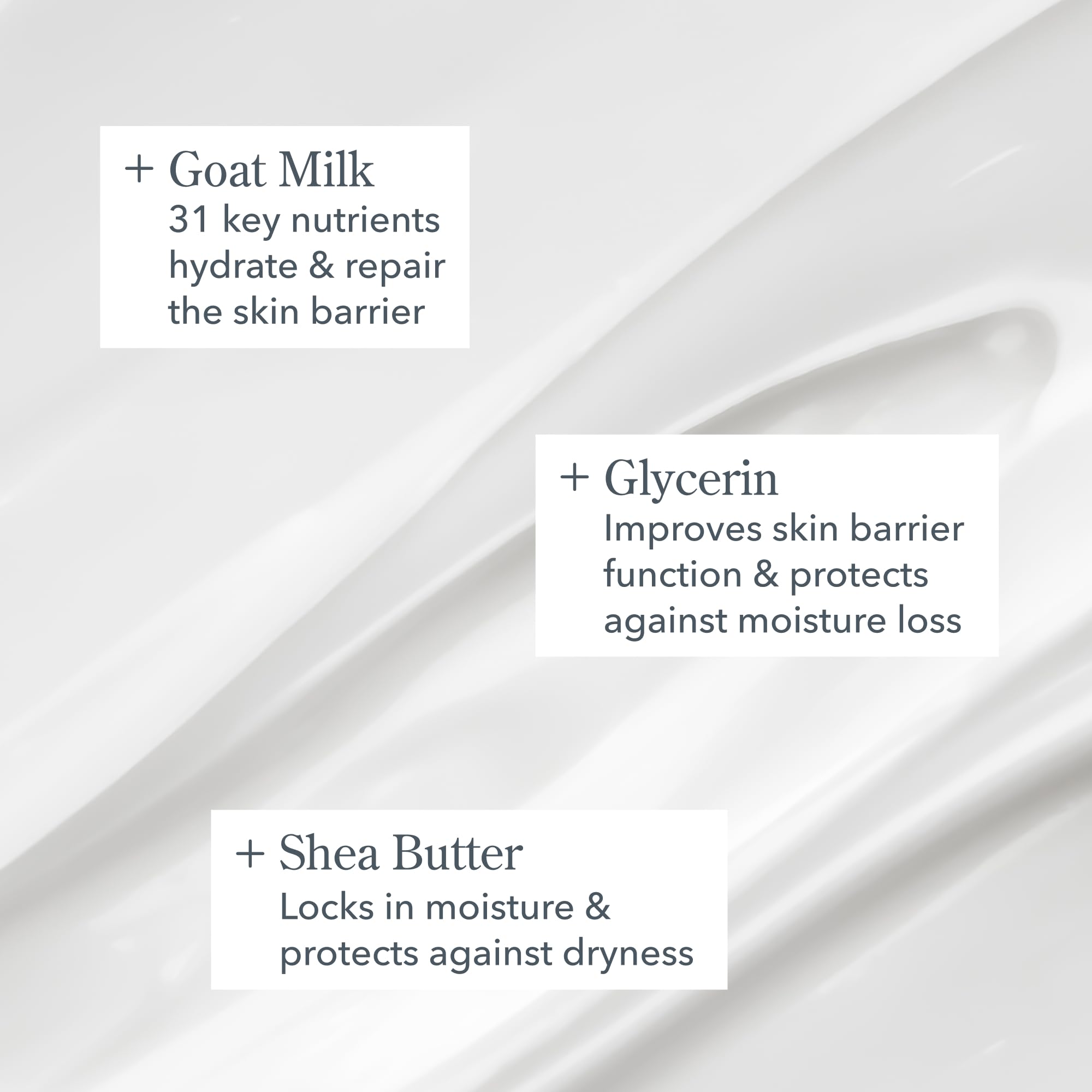 Beekman 1802 cream being applied from tube demonstrating fast-absorbing comfort