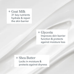 Beekman 1802 cream being applied from tube demonstrating fast-absorbing comfort