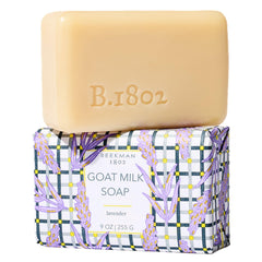 Beekman 1802 front packaging showing lavender soap and calming benefits