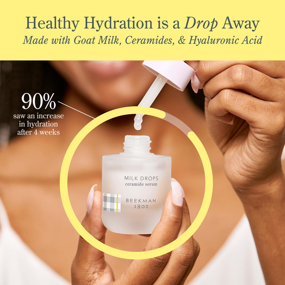 Beekman 1802 ingredients label highlighting ceramides and clean formulation benefit