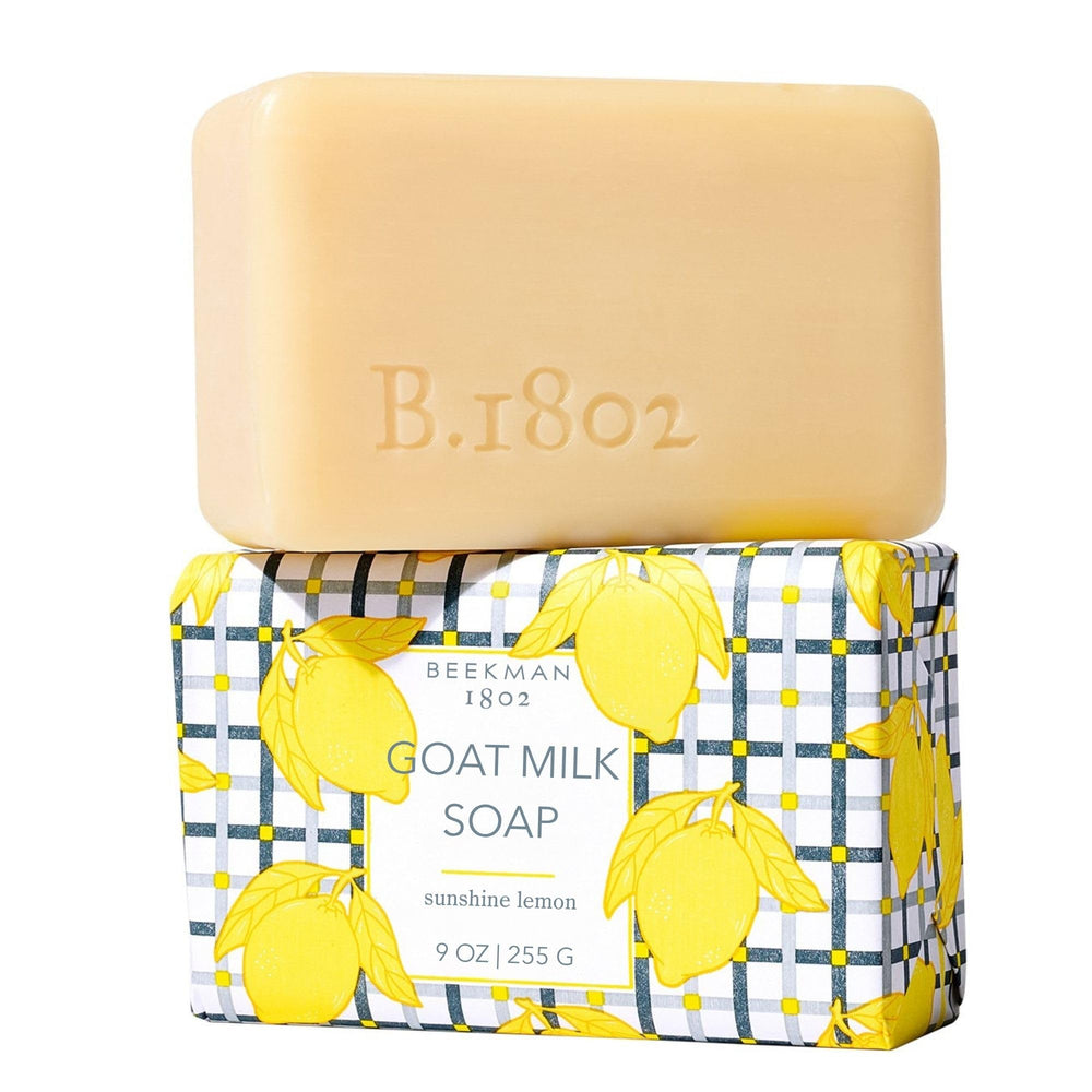 Beekman 1802 front packaging showing 9 oz bar and lemon branding for clarity