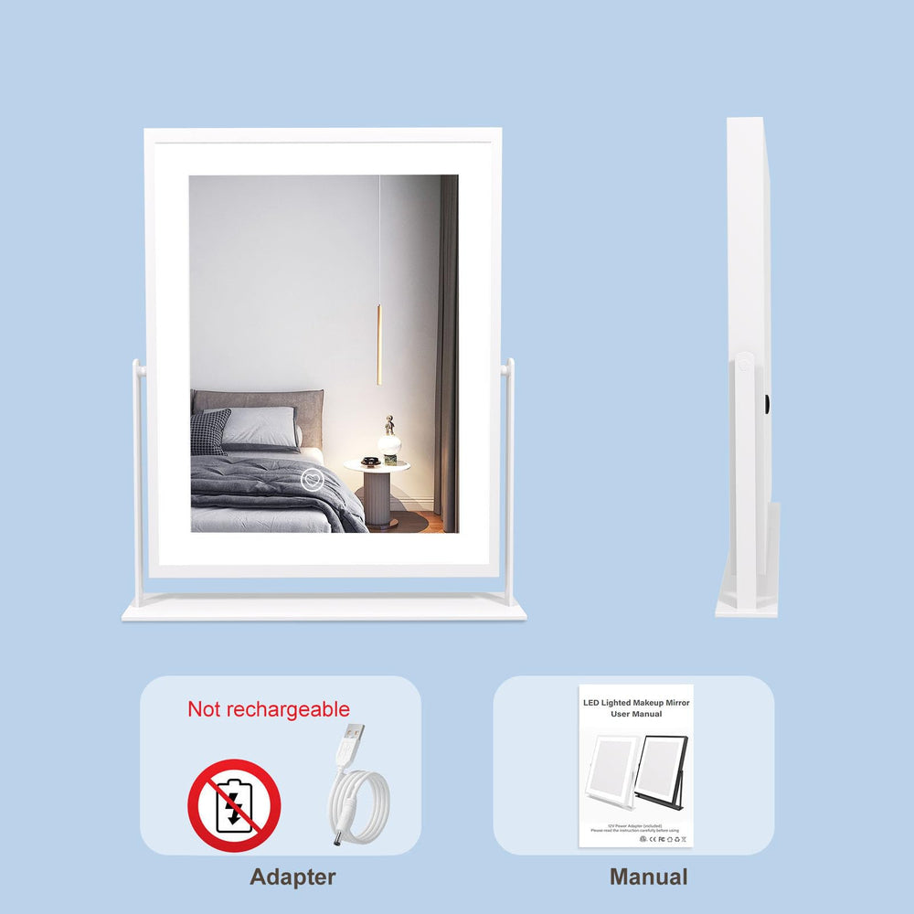 Beelux mirror with USB cable connected showing portable power convenience benefit