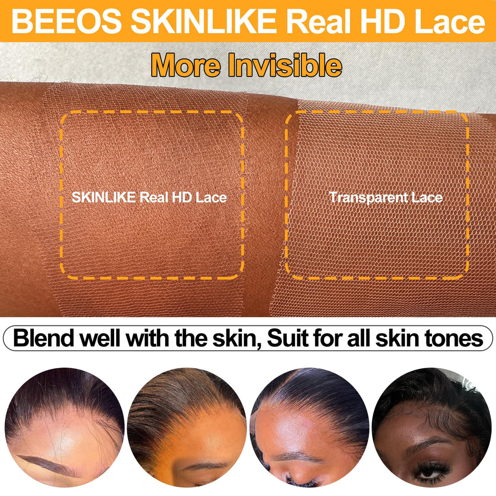 BEEOS bleached knots closeup showing realistic hairline benefit