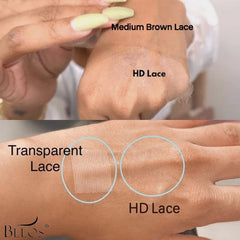 BEEOS close-up of ultra-thin 0.10mm SKINLIKE lace highlighting invisible edges