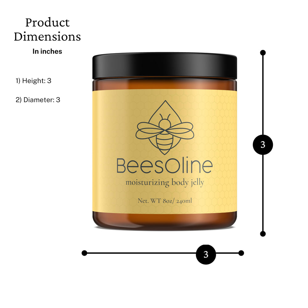 Applying BeesOline to elbow demonstrating brand soothing rough patches and protection