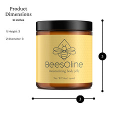 Applying BeesOline to elbow demonstrating brand soothing rough patches and protection