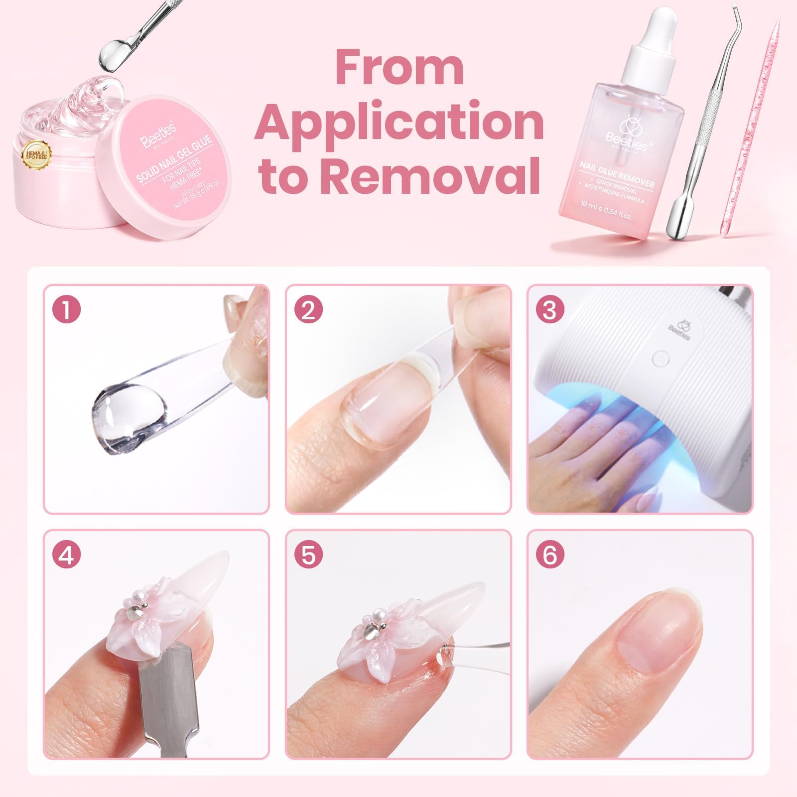 beetles 10ml remover bottle detail for quick gentle adhesive softening