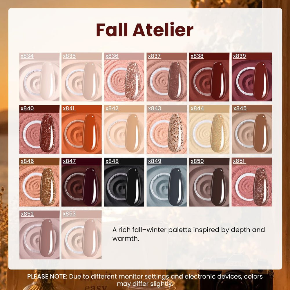 beetles 20 colors open powder pots displayed for shade selection and mixing