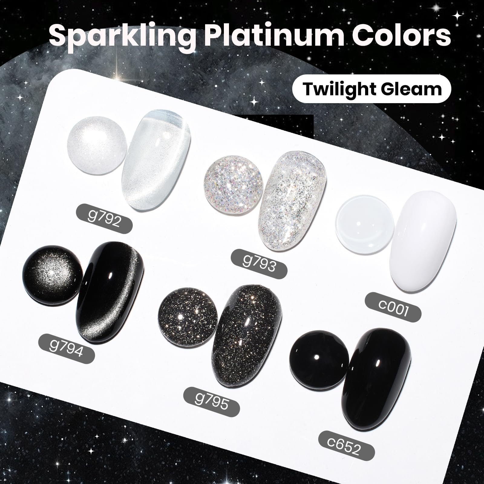 beetles bottle closeup with silver cat eye label highlighting magnetic finish benefit