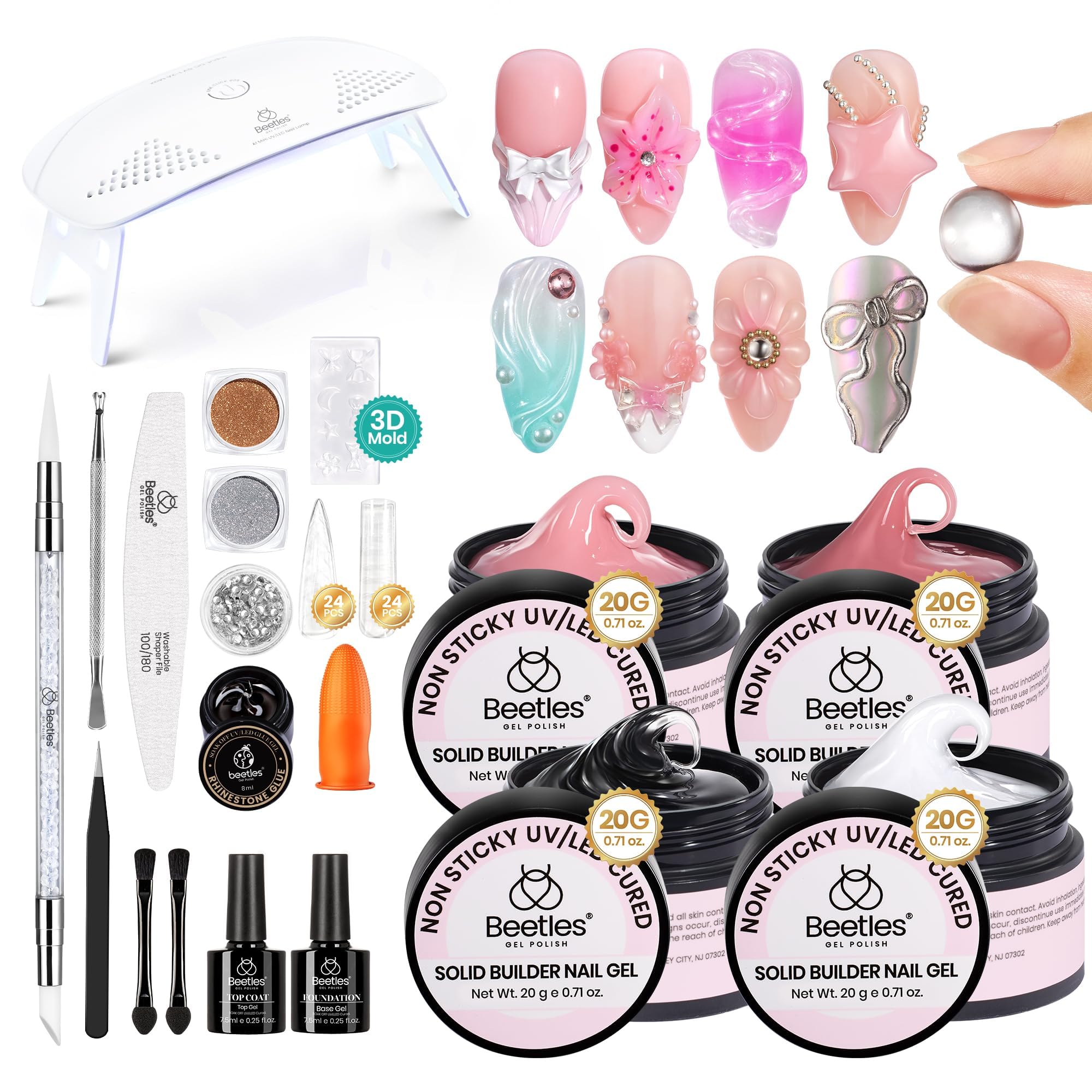 Beetles Gel Polish lifestyle image of kit used in a home salon for professional results