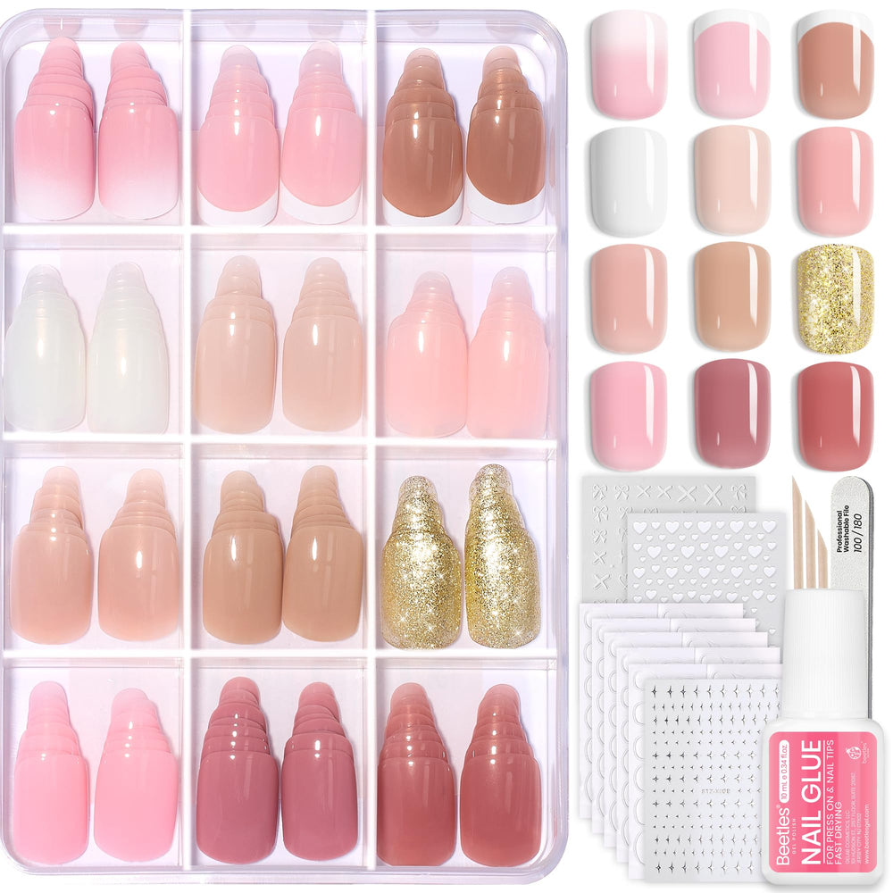 beetles gel polish front packaging showing full 360pc kit benefits