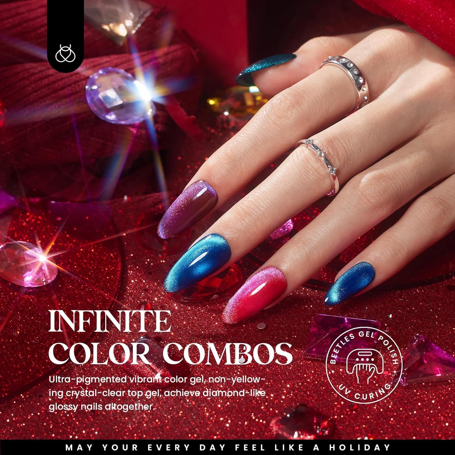 beetles color swatches layflat displaying twenty shades for versatile looks