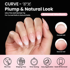 beetles Curve-EX hands-free solid glue gel tube demonstrating strong adhesion for tips
