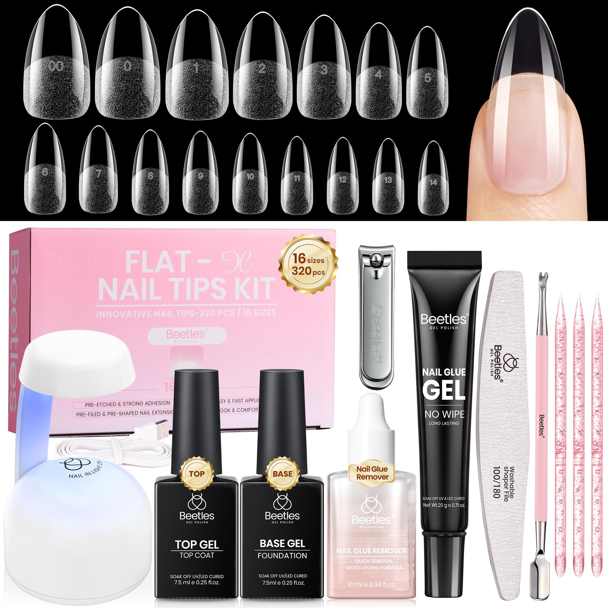 beetles Gel Polish front packaging showing complete nail kit and benefits