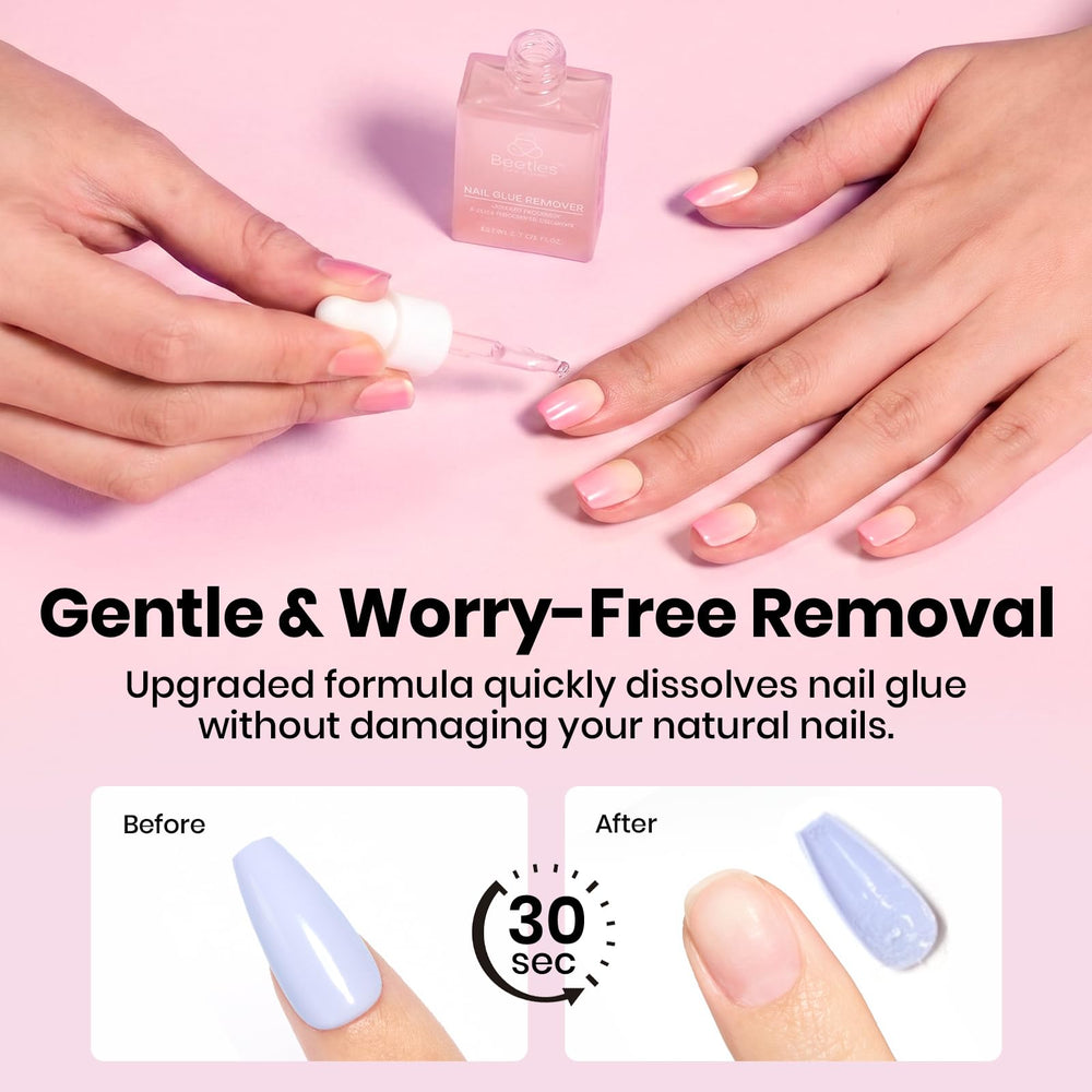 beetles Gel Polish glue gel with glass dropper for controlled application