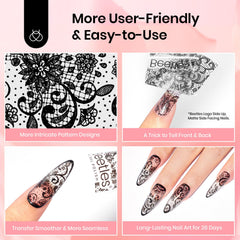 Beetles glue in use transferring metallic foil onto nail for precise results