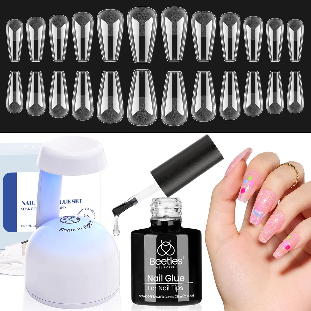 Beetles Gel Polish front packaging showing complete kit benefit