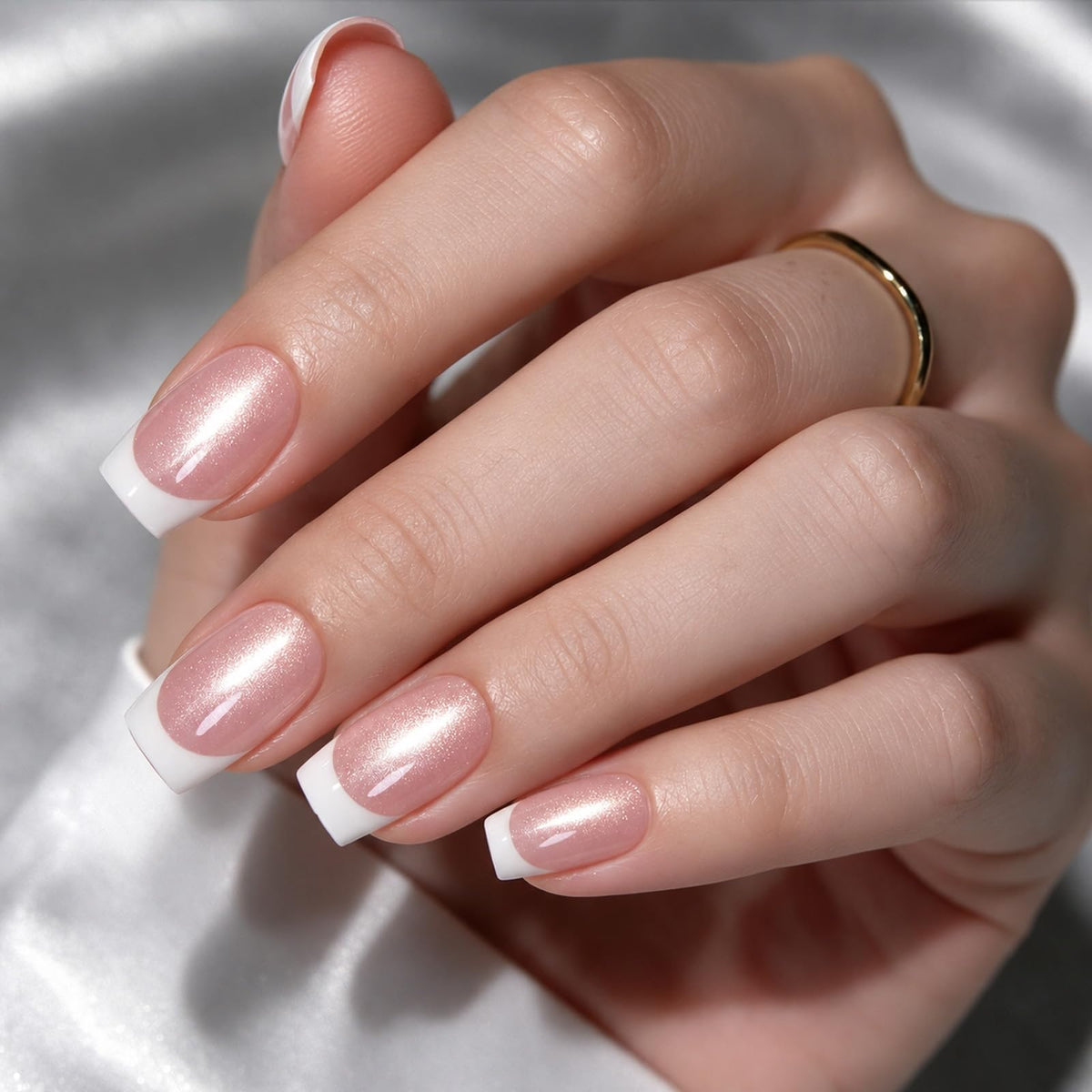 Beetles front packaging showing pink cat eye French tip kit and contents for quick application
