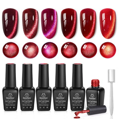 Beetles front packaging of red cat eye set showing variety and convenience