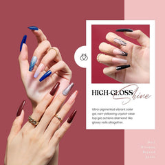 beetles gel polish curing under led lamp on fingers, demonstrates fast salon-quality cure