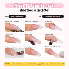 Beetles gel texture brushed on surface showing self-leveling benefit