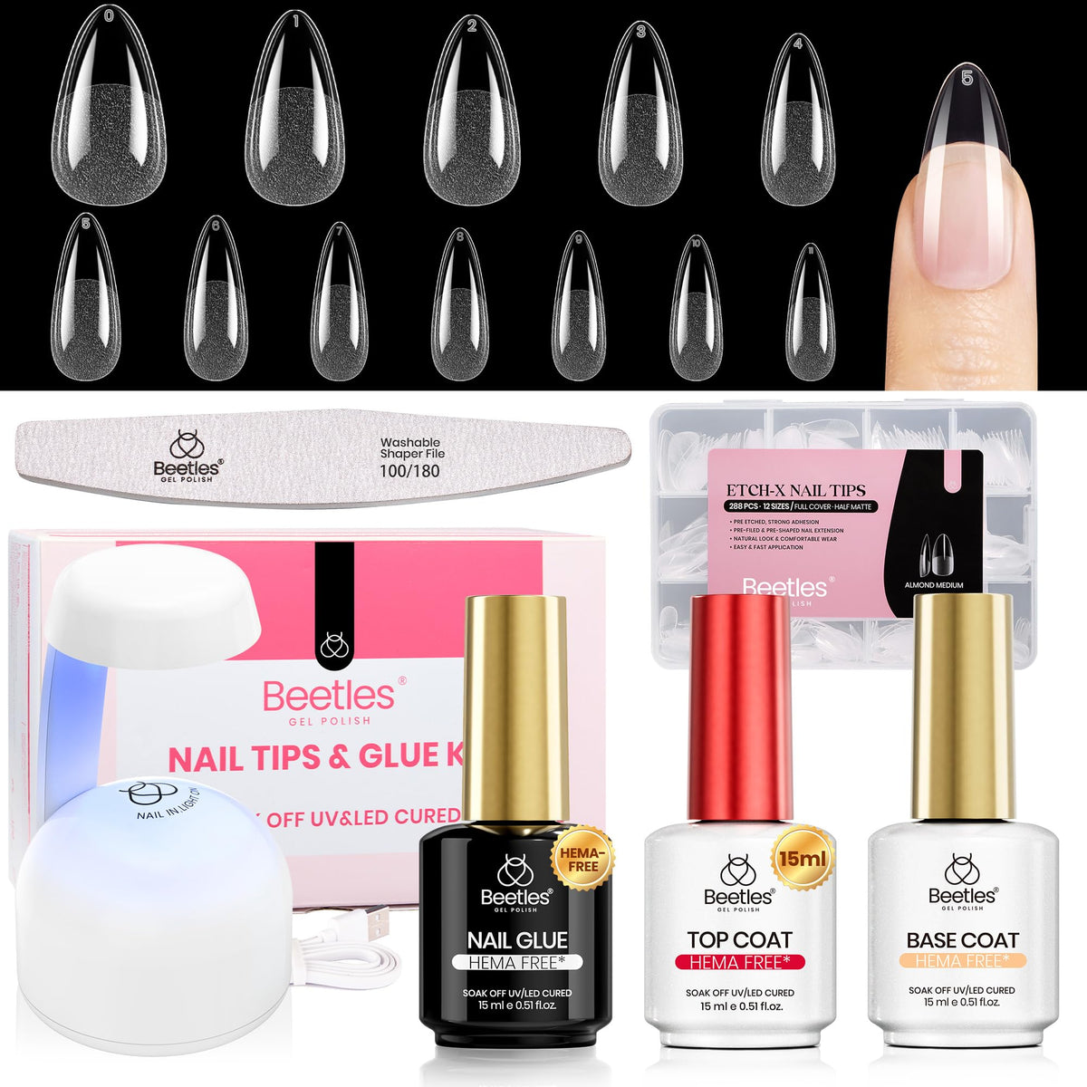 Beetles Gel Polish full kit layout, ready-to-use at home