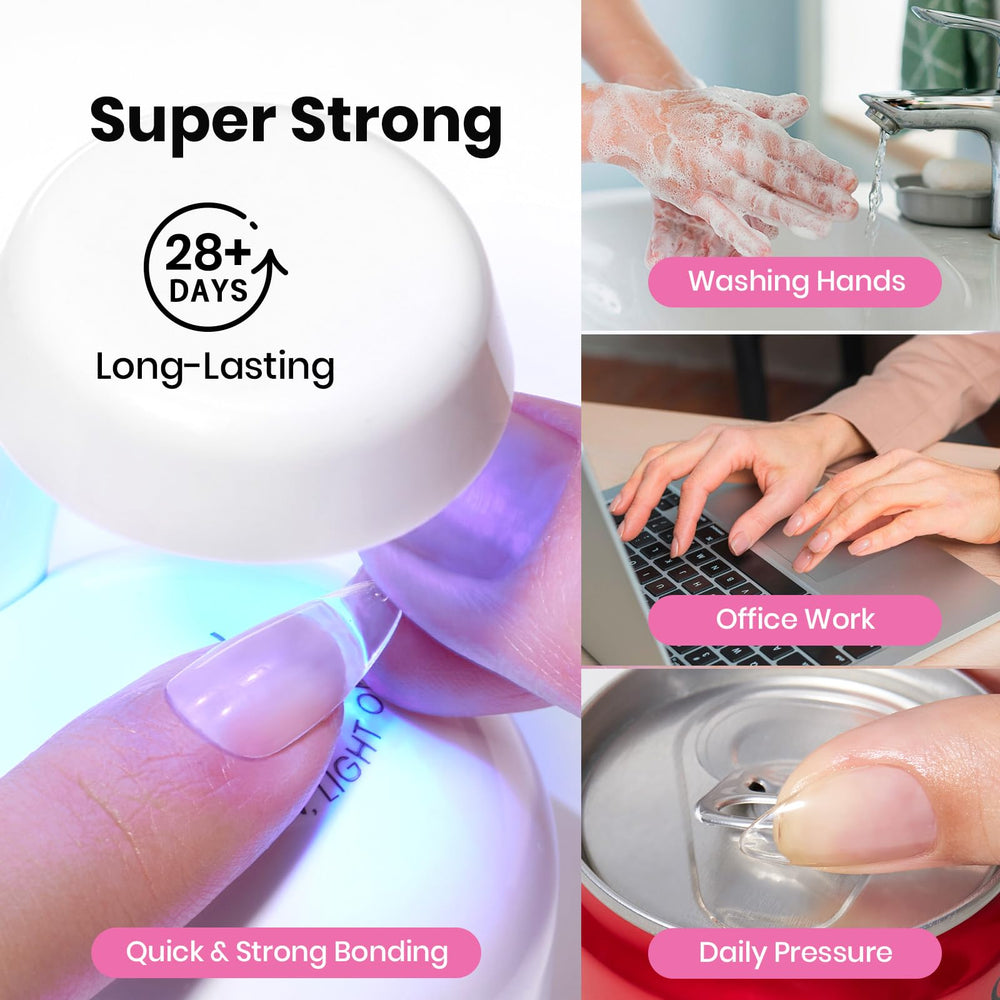Beetles Gel Polish hand showing scale with tips, easy size match