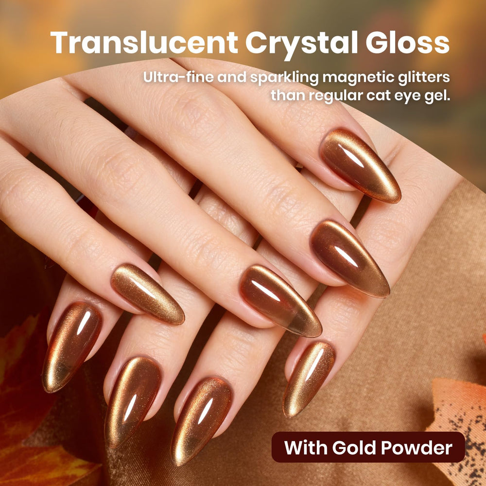 Beetles Gel Polish bottle label close-up displaying color name and gold shimmer, easy identification