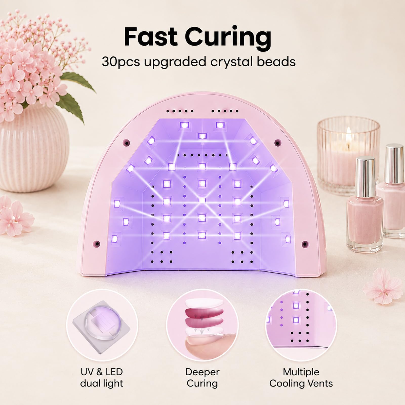 Beetles Gel Polish next to smartphone to show compact travel-friendly scale
