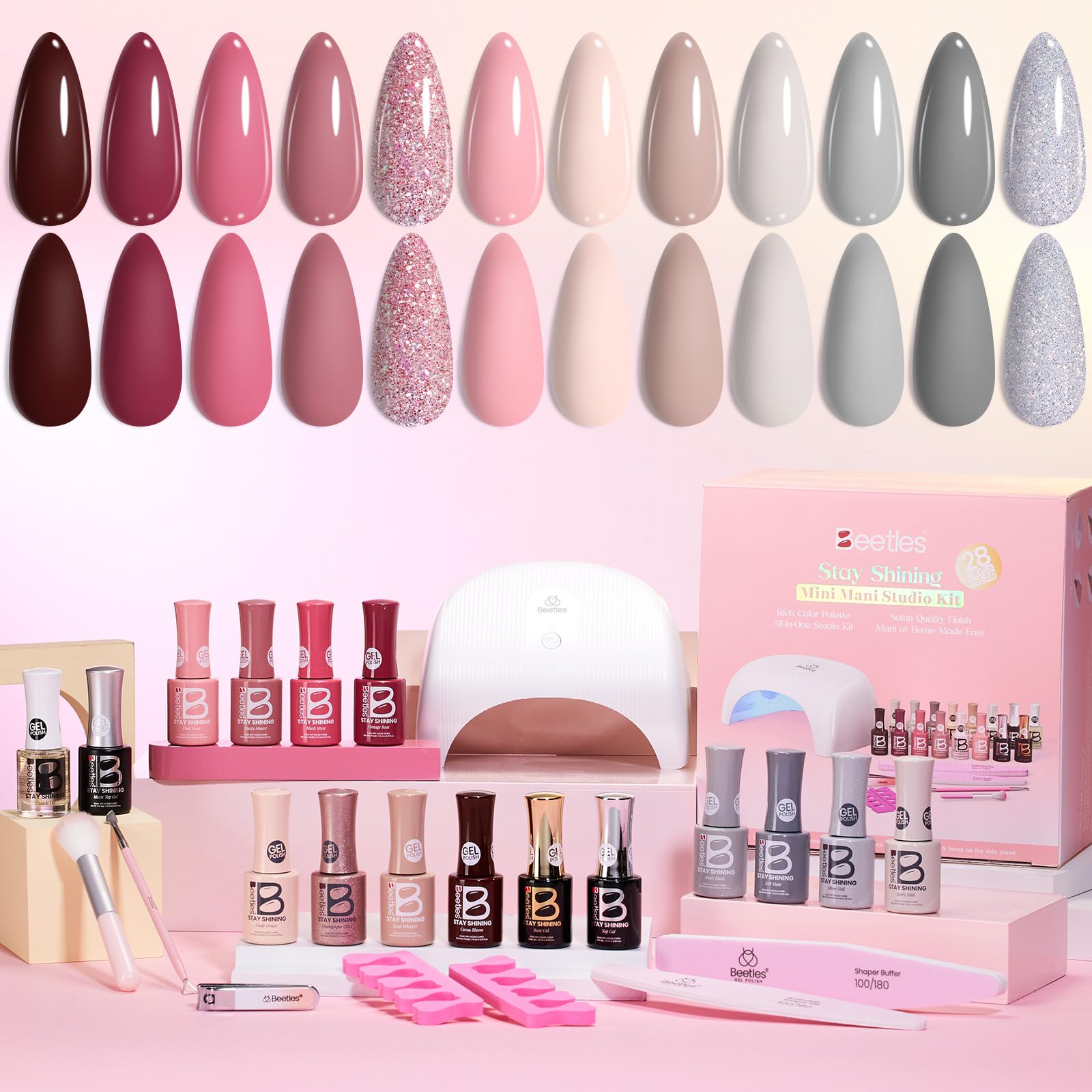 beetles brand manicure scene showing relaxing at-home nail session