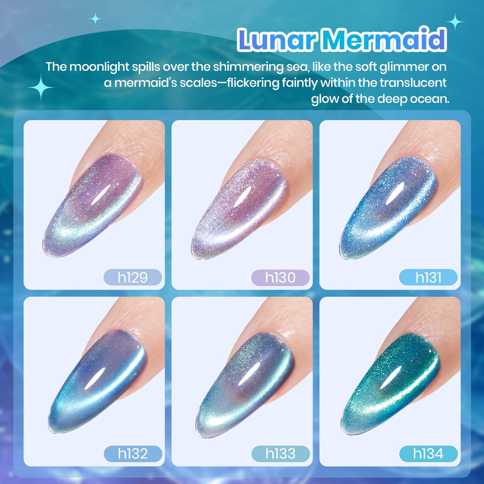 Beetles nail in use during manicure showing magnetic cat eye pull and glossy finish