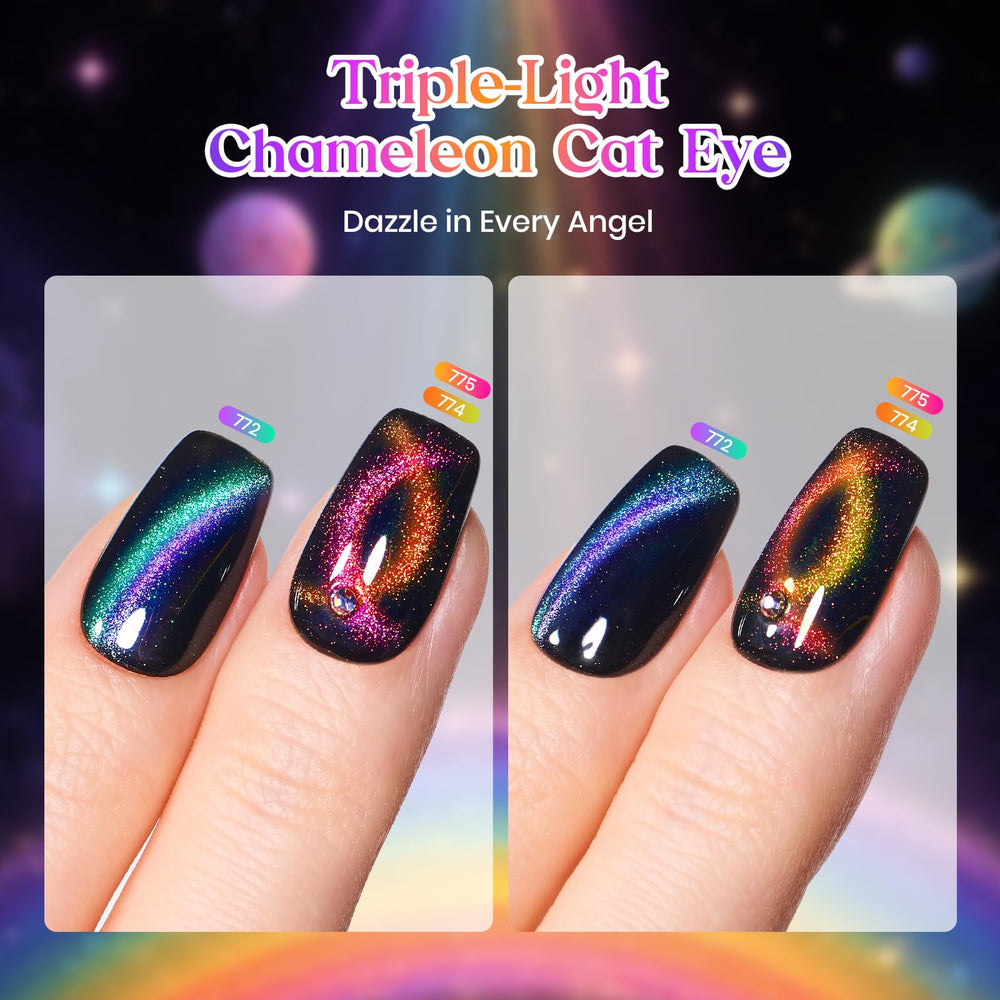 beetles magnet in action creating crisp cat-eye line for dramatic shine