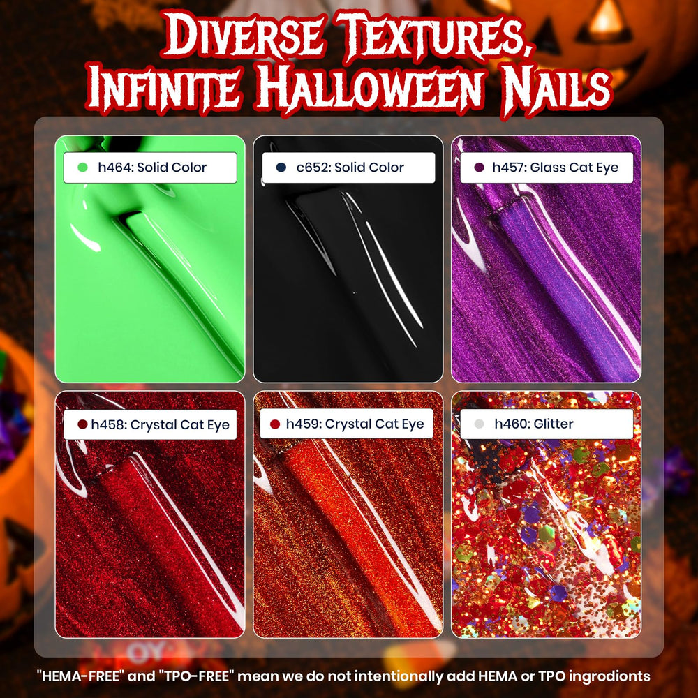beetles nails worn in Halloween design showcasing bold seasonal look